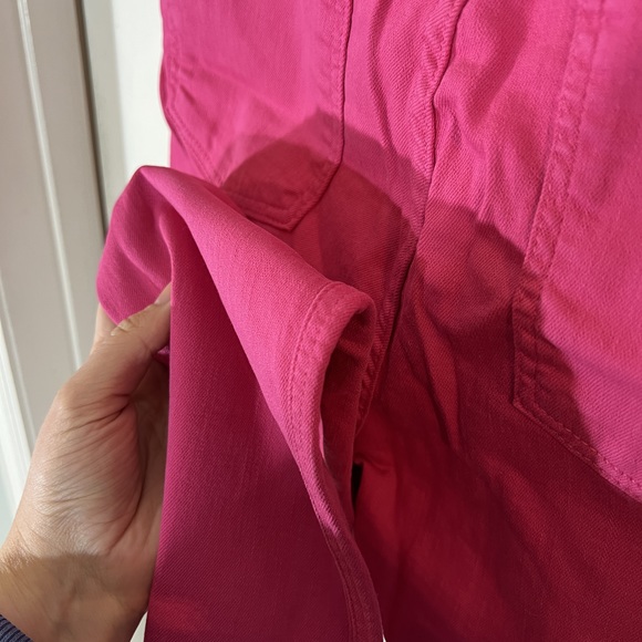 Jen7 by 7 for all mankind sz 12 Hot Pink Cropped Skinny Jeans Denim POSH49 - Picture 13 of 14